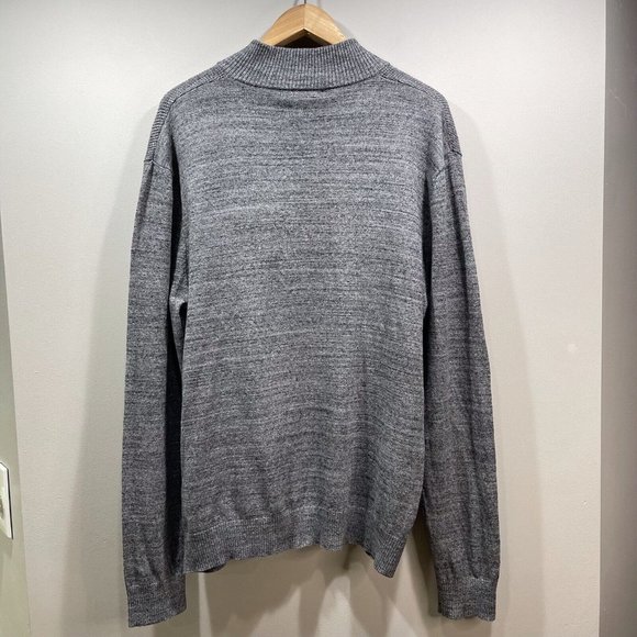 MICHAEL KORS Mens Wool Blend Quarter Zip Knit Sweater Charcoal Gray Size XL - Picture 11 of 11